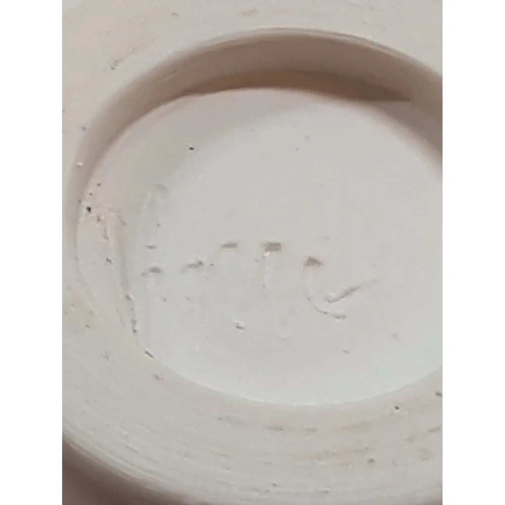 Studio Pottery Blue White Ombre Glazed Ceramic Bowl Handcrafted Signed‎ 4.5